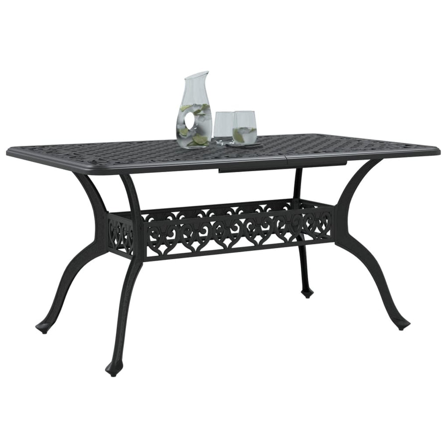 Tuintafel 150X90X72 Cm Gietaluminium Zwart