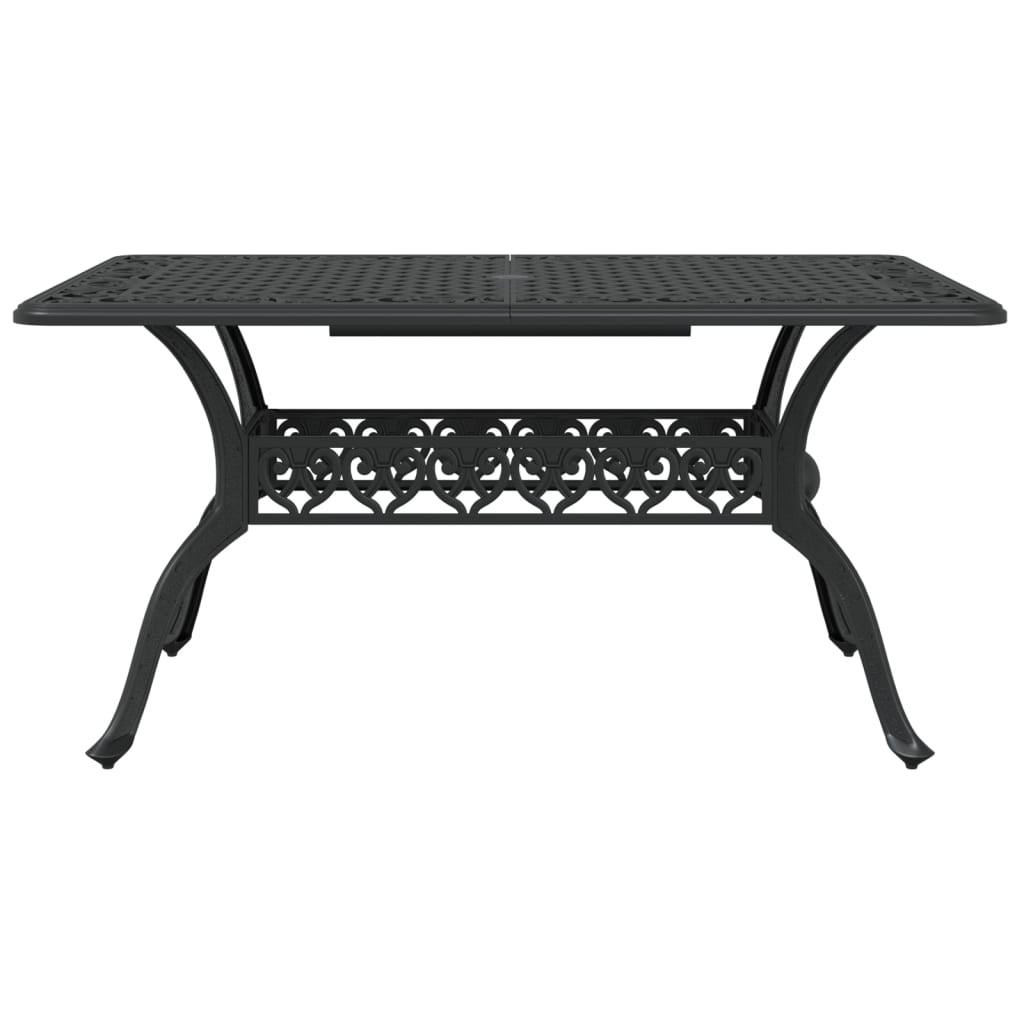 Tuintafel 150X90X72 Cm Gietaluminium Zwart