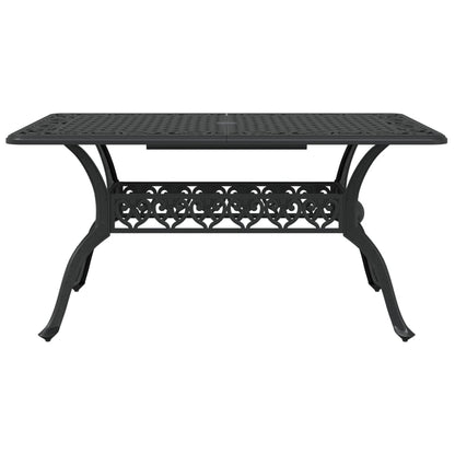 Tuintafel 150X90X72 Cm Gietaluminium Zwart