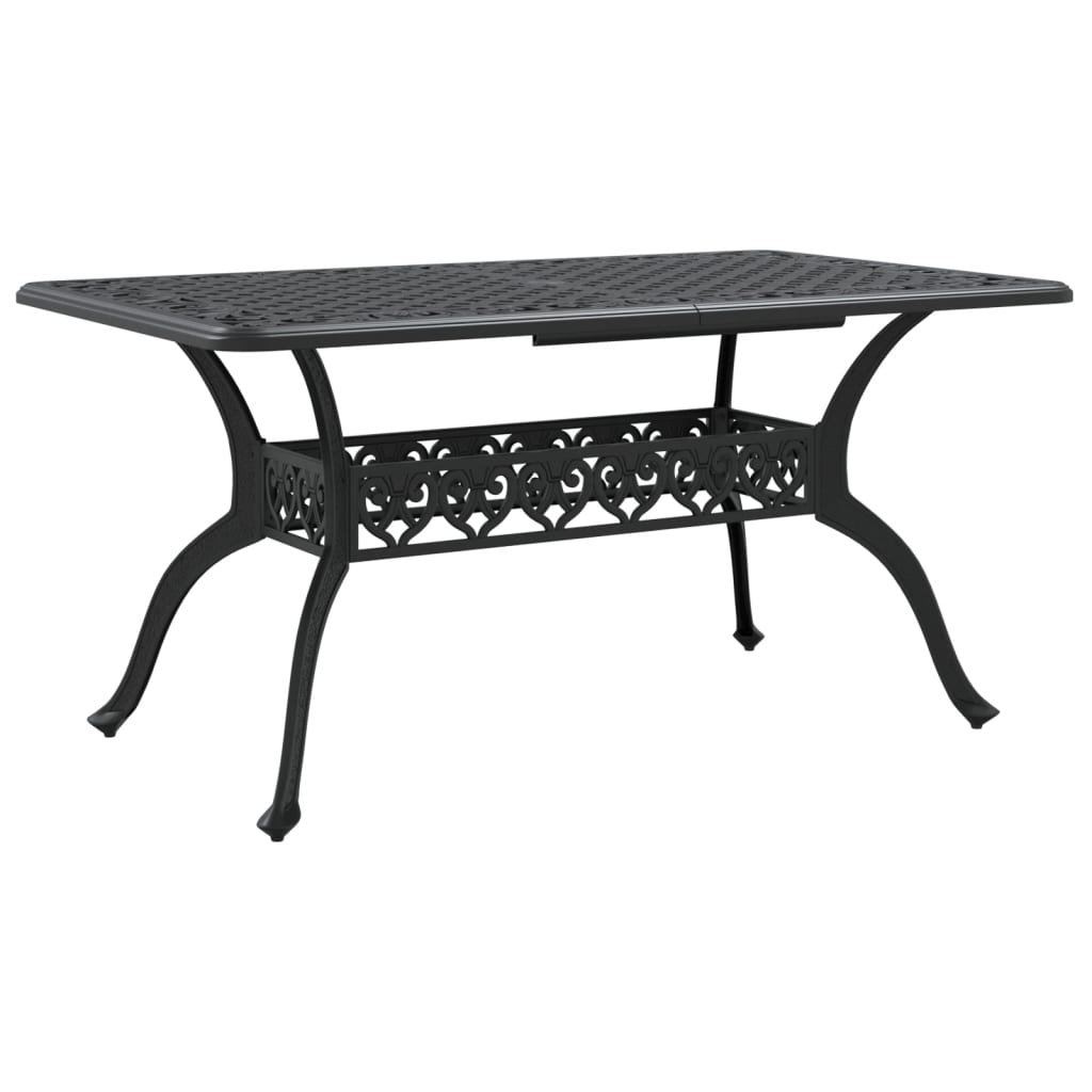 Tuintafel 150X90X72 Cm Gietaluminium Zwart