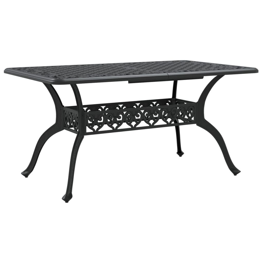 Tuintafel 150X90X72 Cm Gietaluminium Zwart