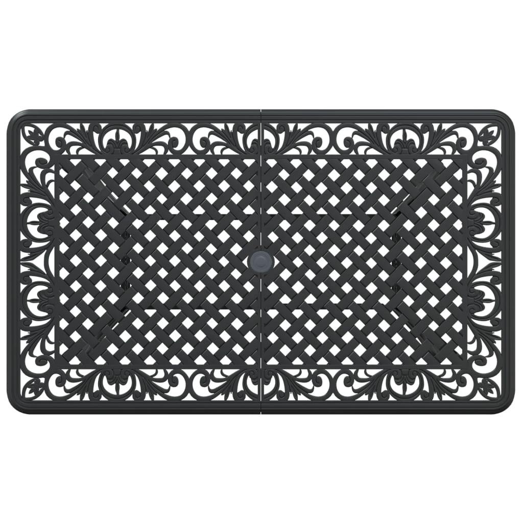 Tuintafel 150X90X72 Cm Gietaluminium Zwart