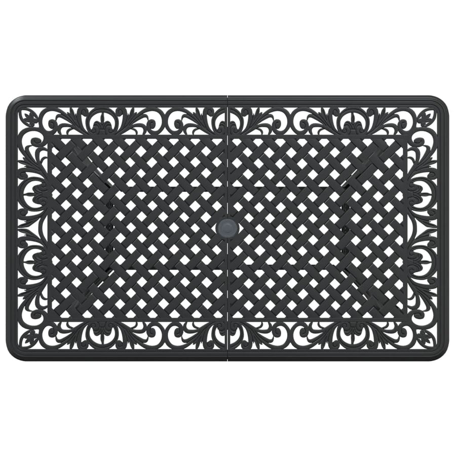 Tuintafel 150X90X72 Cm Gietaluminium Zwart