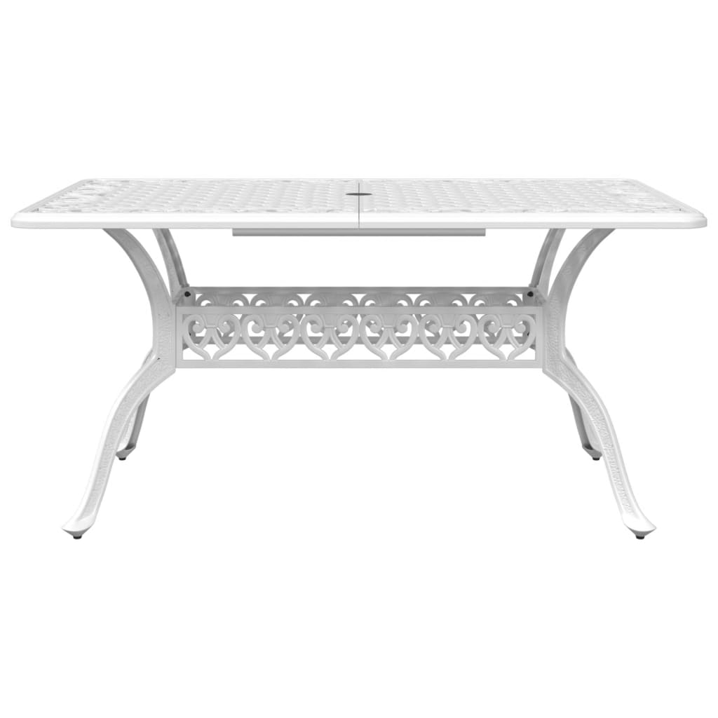 Tuintafel 150X90X72 Cm Gietaluminium Wit