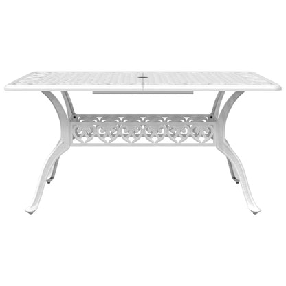 Tuintafel 150X90X72 Cm Gietaluminium Wit
