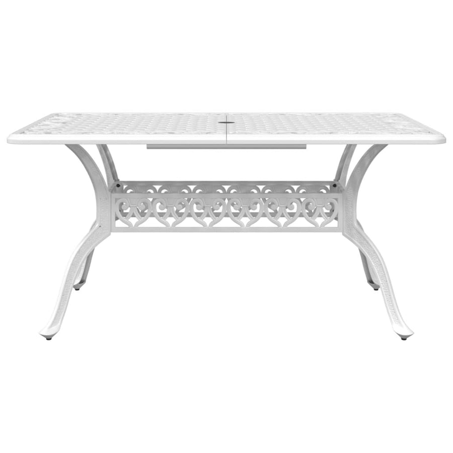 Tuintafel 150X90X72 Cm Gietaluminium Wit