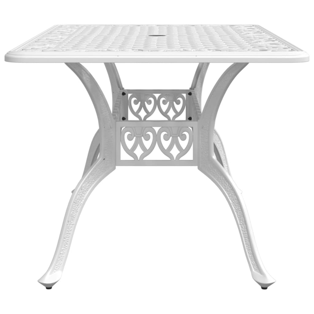 Tuintafel 150X90X72 Cm Gietaluminium Wit
