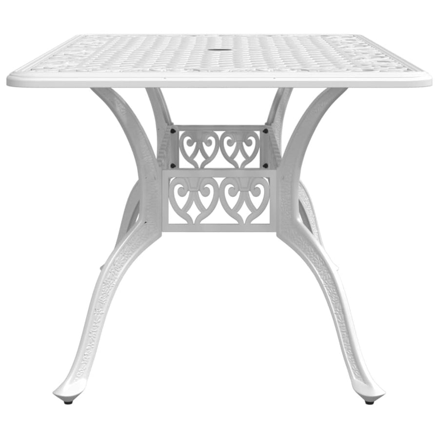 Tuintafel 150X90X72 Cm Gietaluminium Wit