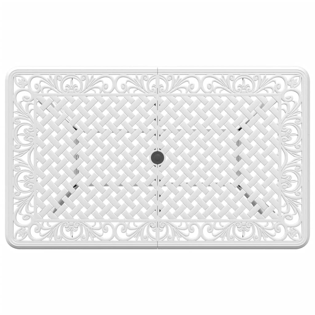 Tuintafel 150X90X72 Cm Gietaluminium Wit