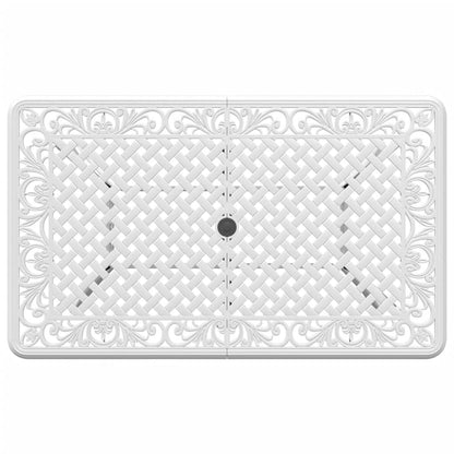 Tuintafel 150X90X72 Cm Gietaluminium Wit