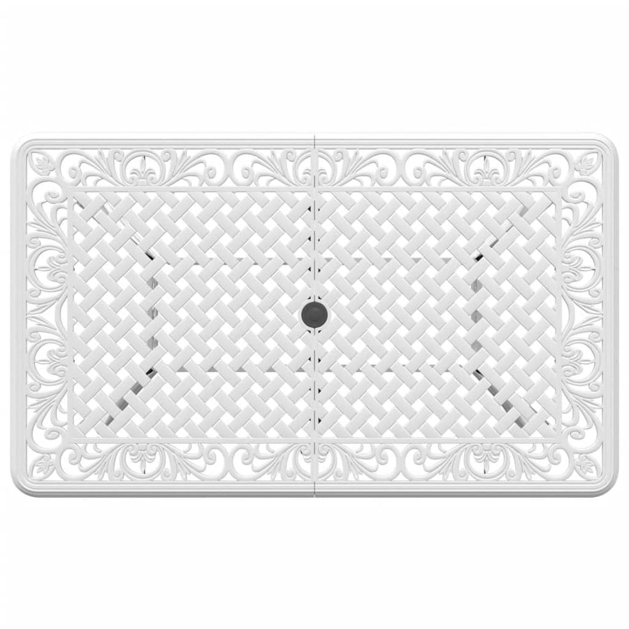 Tuintafel 150X90X72 Cm Gietaluminium Wit