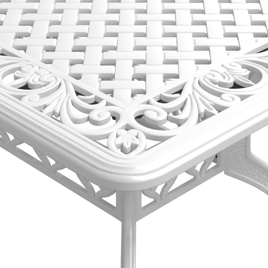 Tuintafel 150X90X72 Cm Gietaluminium Wit
