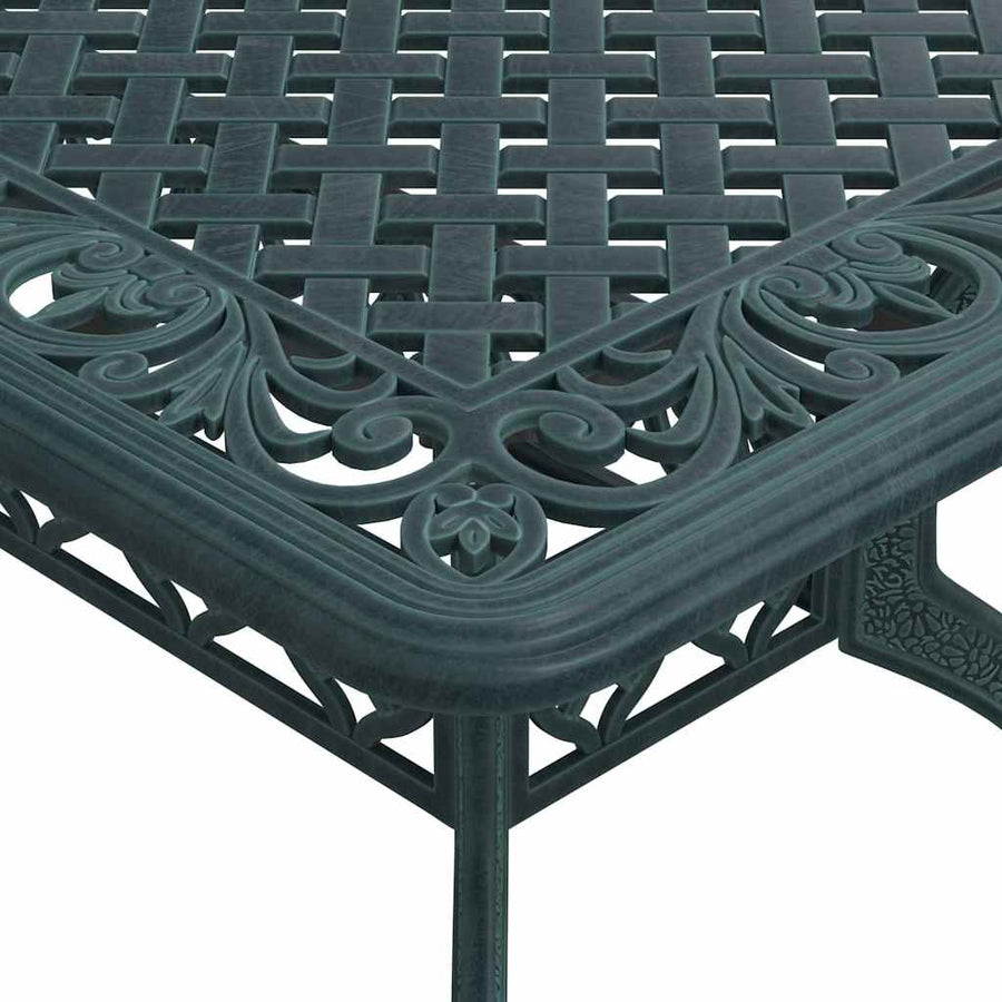 Tuintafel 150x90x72 cm gietaluminium groen