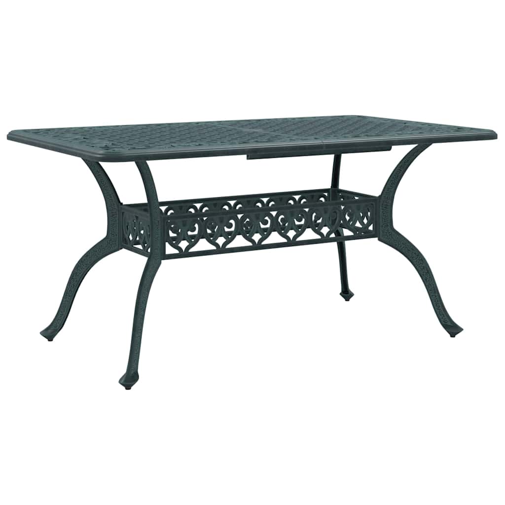 Tuintafel 150x90x72 cm gietaluminium groen