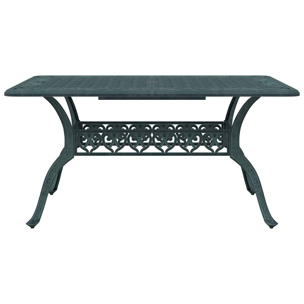 Tuintafel 150x90x72 cm gietaluminium groen