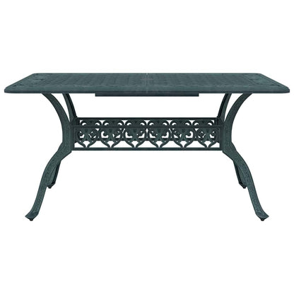 Tuintafel 150x90x72 cm gietaluminium groen