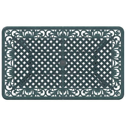 Tuintafel 150x90x72 cm gietaluminium groen