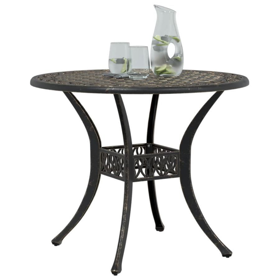 Tuintafel Ø 90X75 Cm Gietaluminium Kleurig Brons