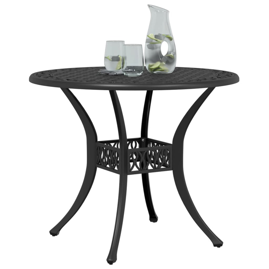 Tuintafel Ø 90X75 Cm Gietaluminium Zwart