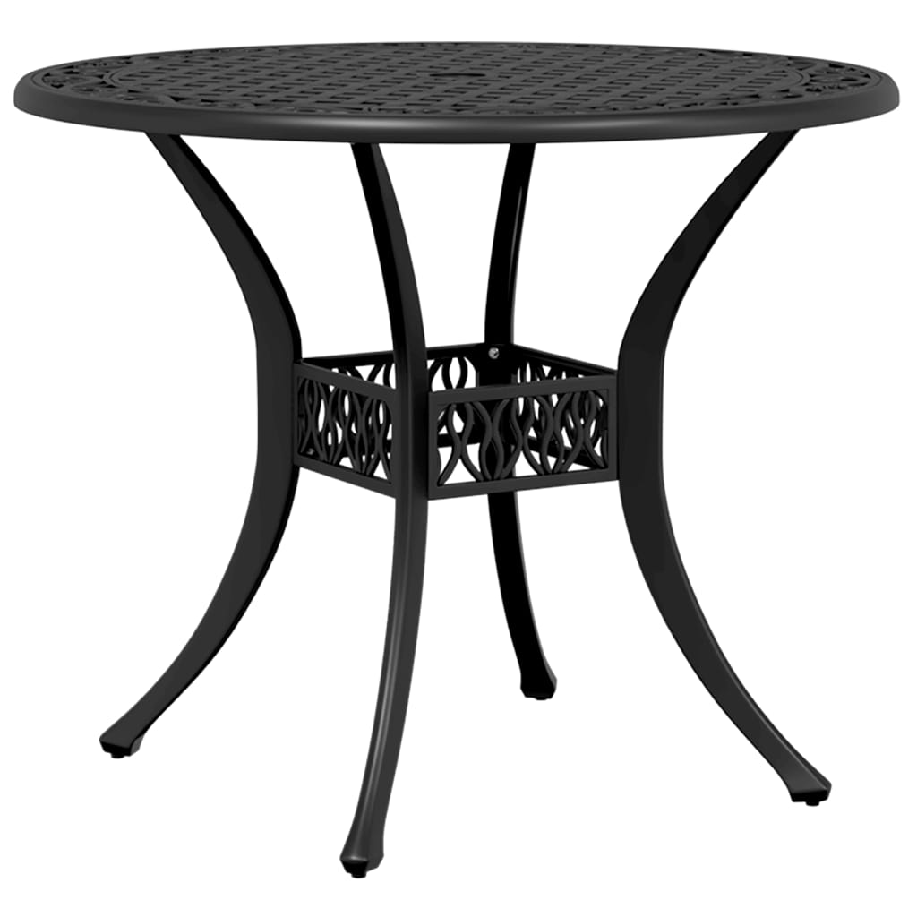 Tuintafel Ø 90X75 Cm Gietaluminium Zwart