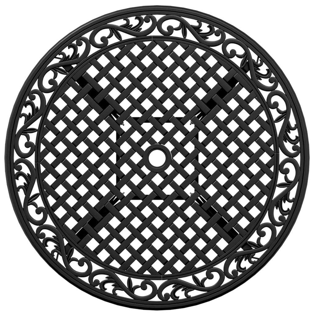 Tuintafel Ø 90X75 Cm Gietaluminium Zwart