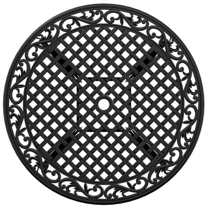 Tuintafel Ø 90X75 Cm Gietaluminium Zwart