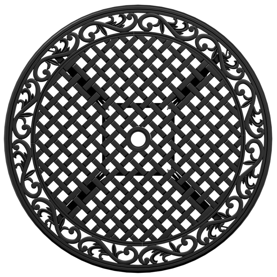 Tuintafel Ø 90X75 Cm Gietaluminium Zwart