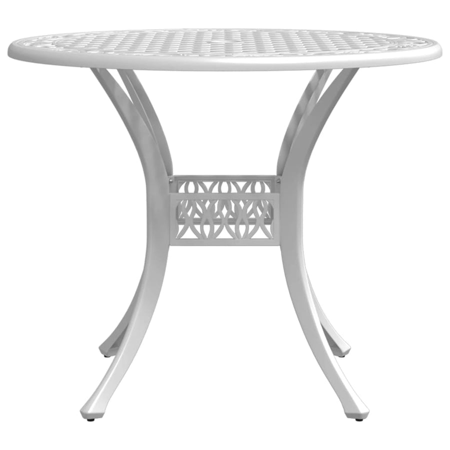 Tuintafel Ø 90X75 Cm Gietaluminium Wit