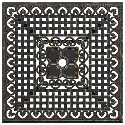 Tuintafel 80x80x75 cm gietaluminium bronskleurig