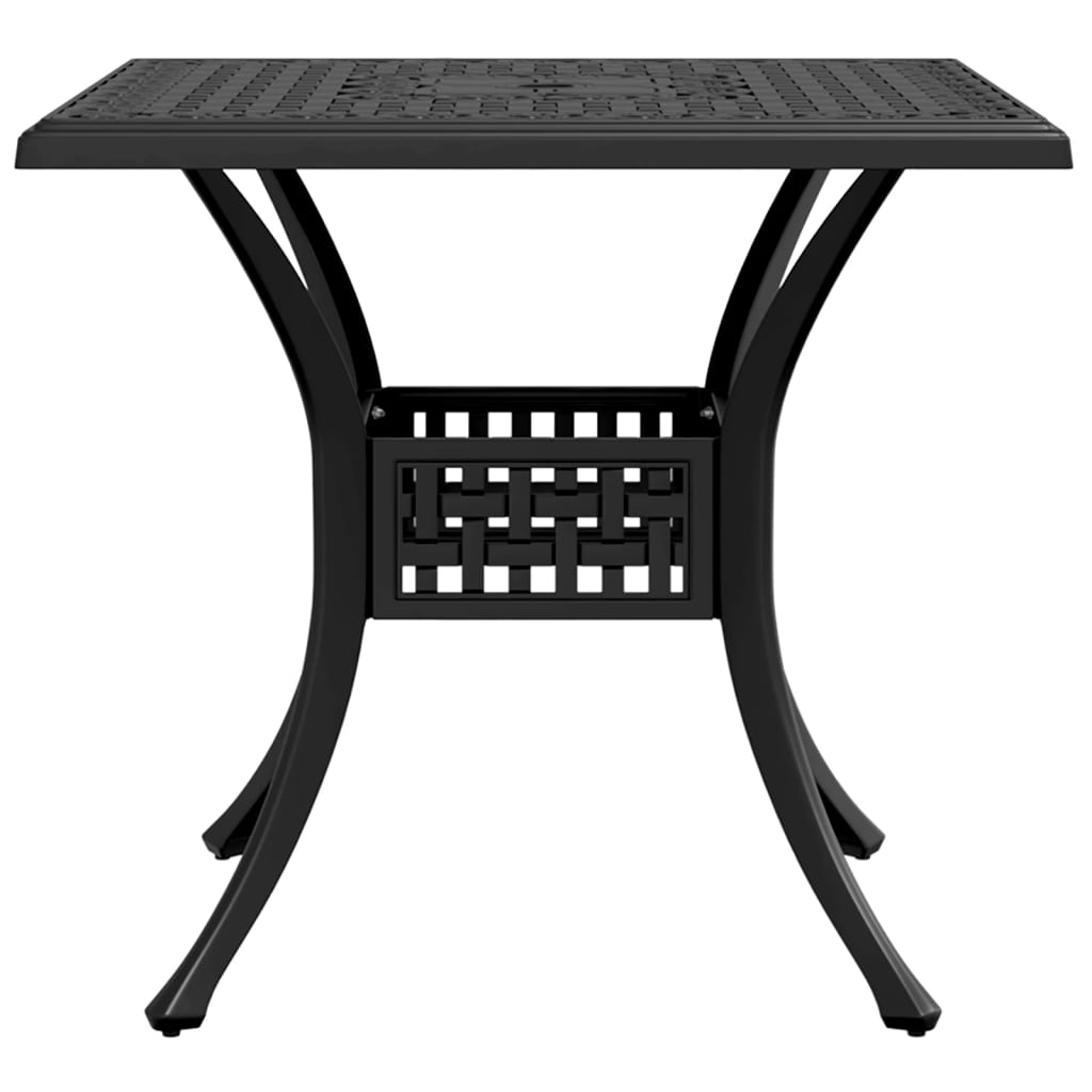 Tuintafel 80x80x75 cm gietaluminium zwart