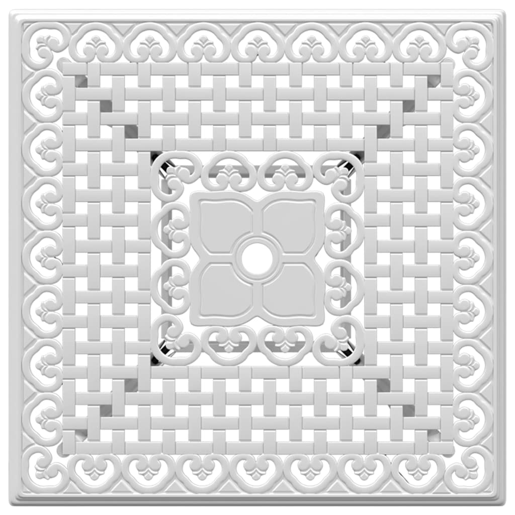 Tuintafel 80x80x75 cm gietaluminium wit