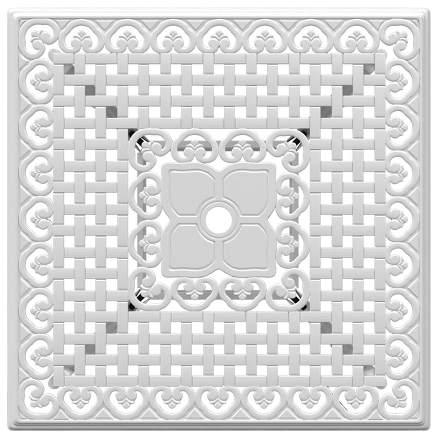 Tuintafel 80x80x75 cm gietaluminium wit