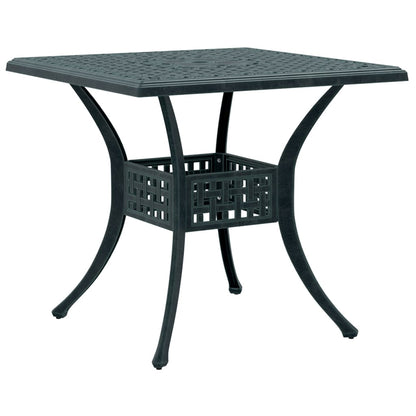 Tuintafel 80x80x75 cm gietaluminium groen