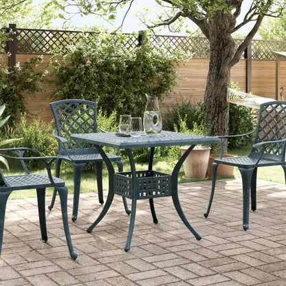 Tuintafel 80x80x75 cm gietaluminium groen