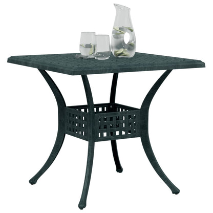 Tuintafel 80x80x75 cm gietaluminium groen