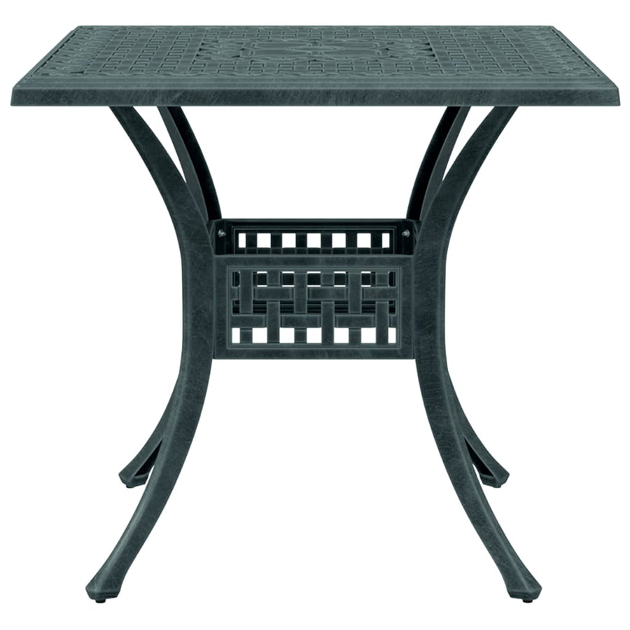 Tuintafel 80x80x75 cm gietaluminium groen