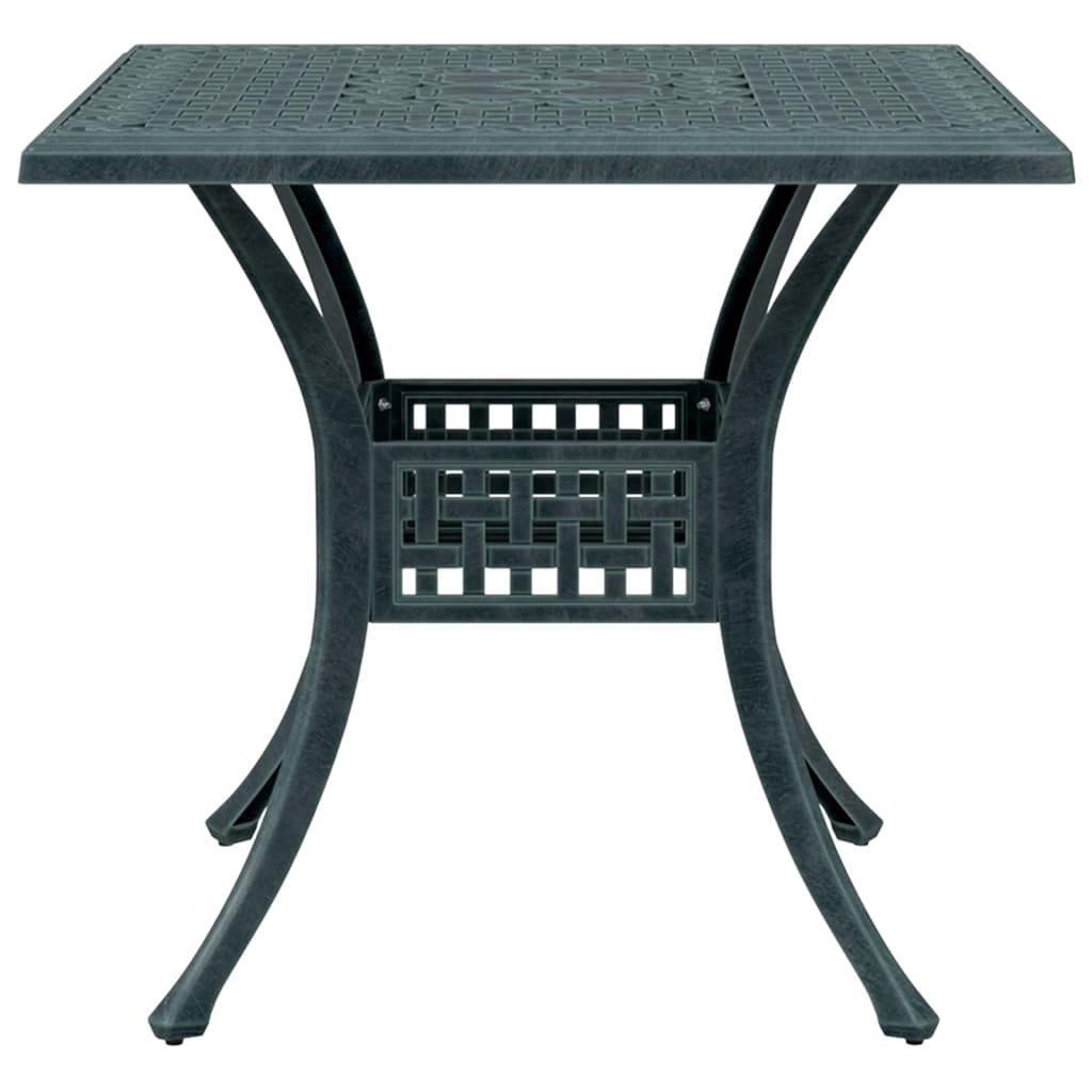 Tuintafel 80x80x75 cm gietaluminium groen