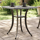 Garden table 53x53x53 cm cast aluminium bronze-coloured