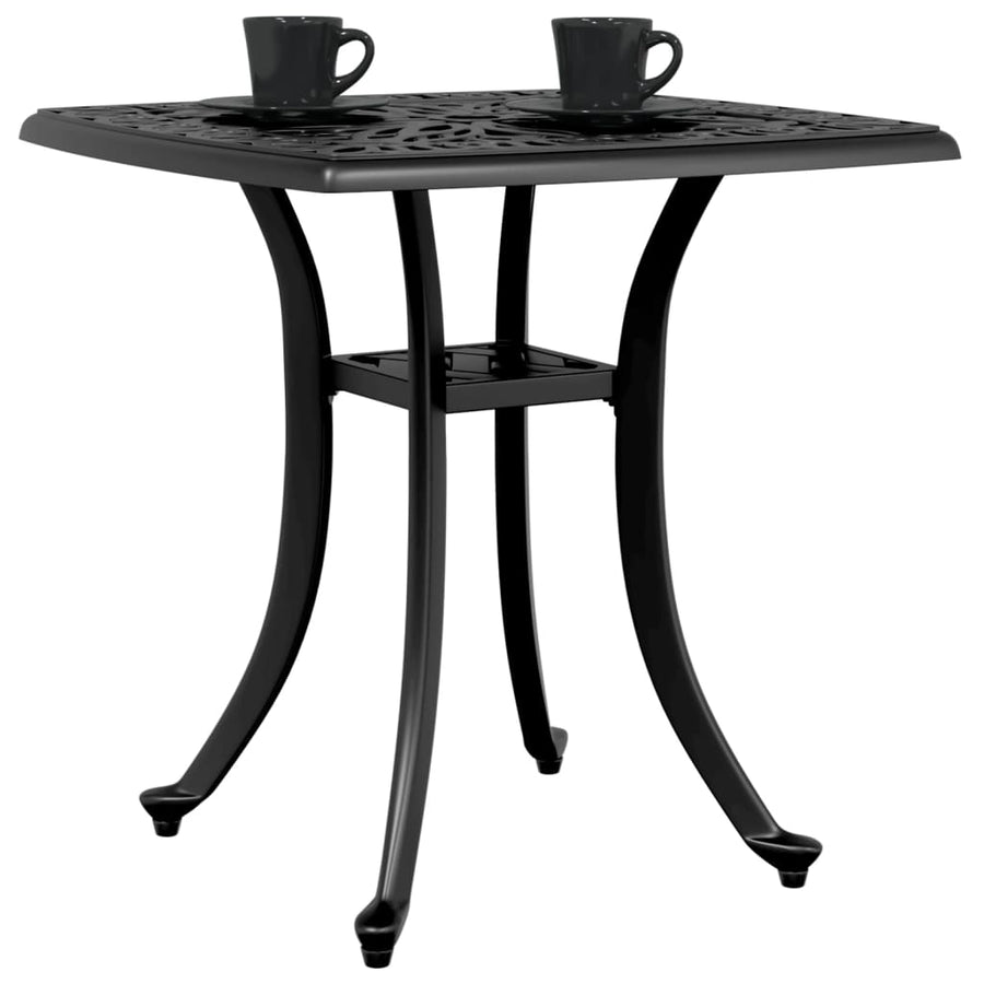 Tuintafel 53x53x53 cm gietaluminium zwart
