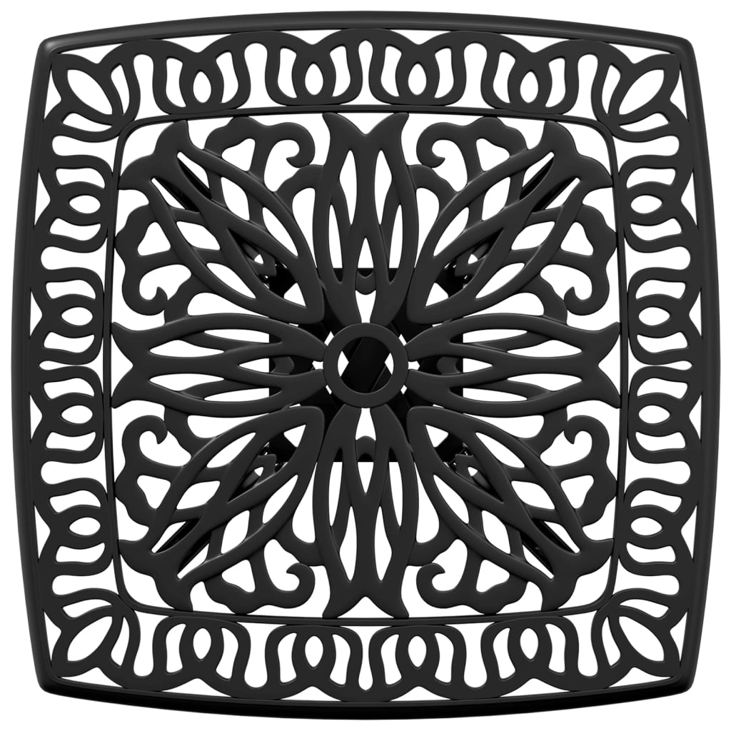 Tuintafel 53x53x53 cm gietaluminium zwart