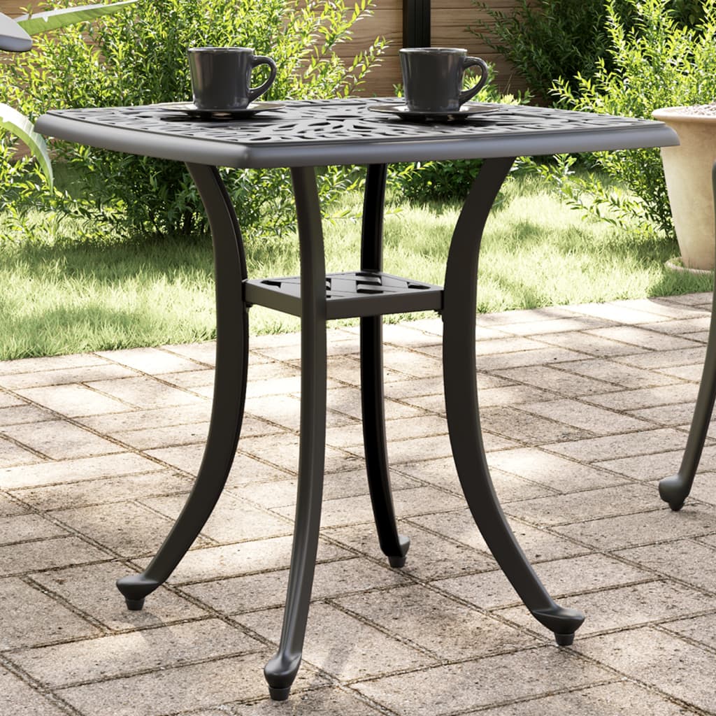 Tuintafel 53x53x53 cm gietaluminium zwart