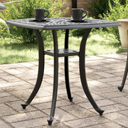Tuintafel gietaluminium 53x53x53 cm zwart