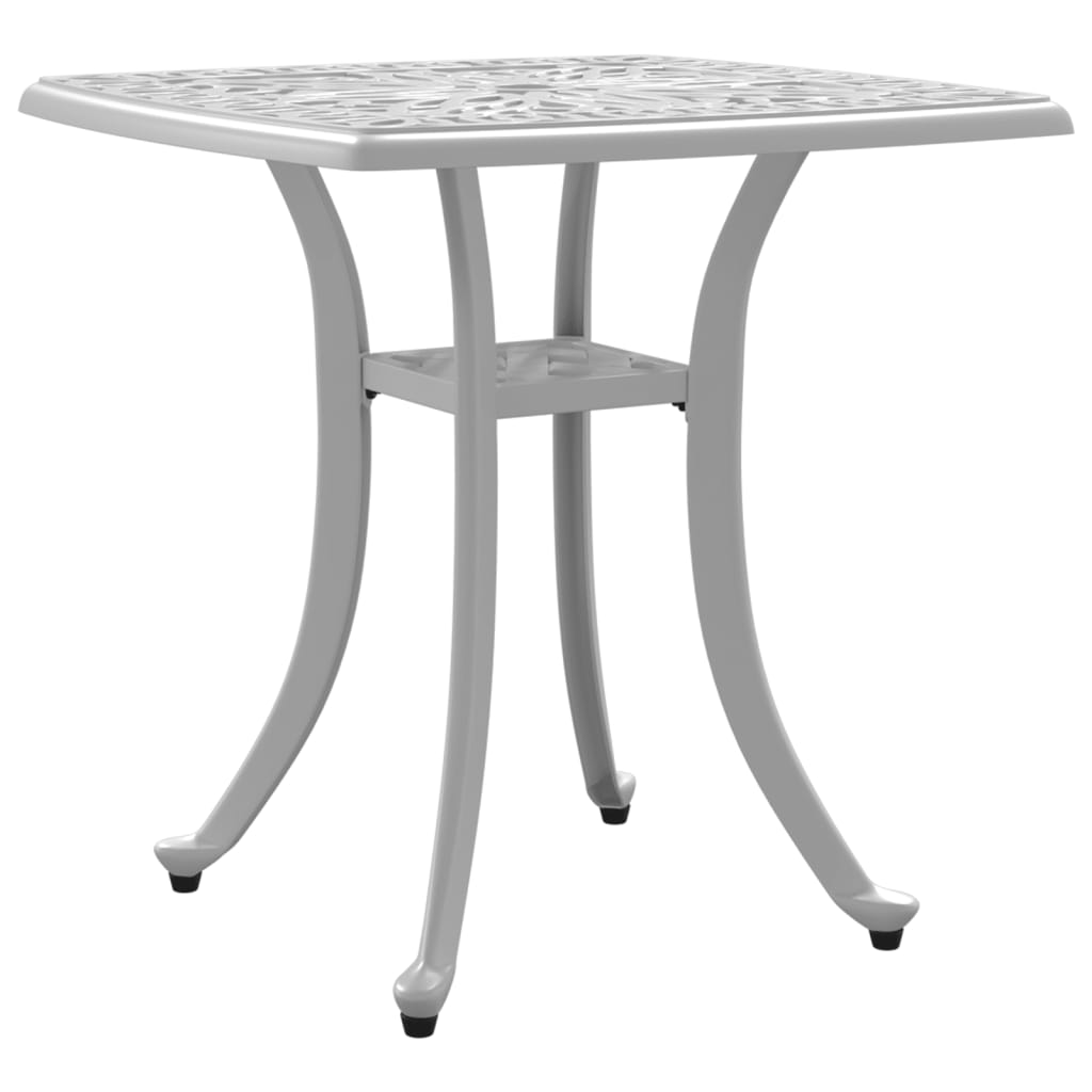 Tuintafel 53x53x53 cm gietaluminium wit