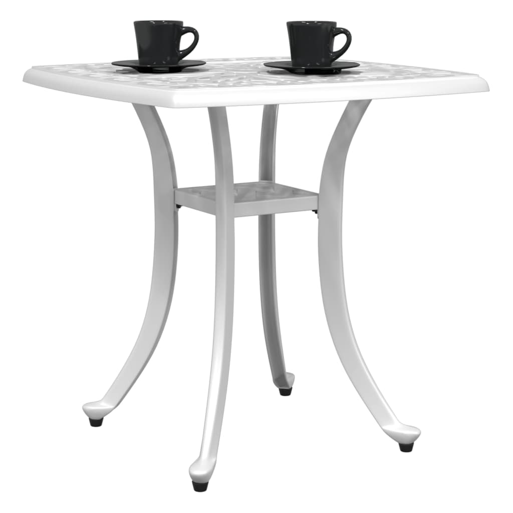 Tuintafel 53x53x53 cm gietaluminium wit