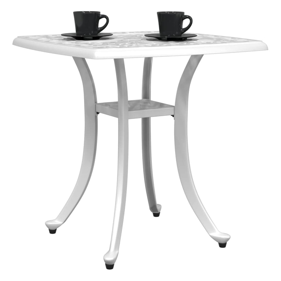 Tuintafel 53x53x53 cm gietaluminium wit