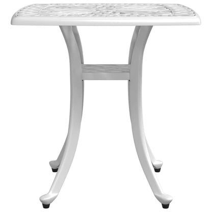 Tuintafel 53x53x53 cm gietaluminium wit