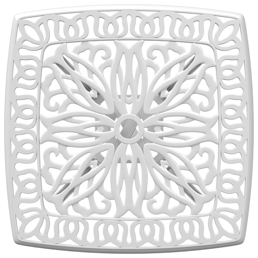 Tuintafel 53x53x53 cm gietaluminium wit