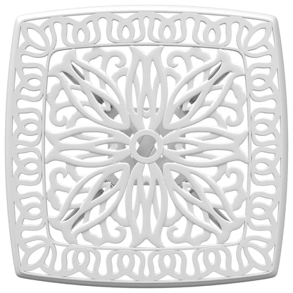 Tuintafel 53x53x53 cm gietaluminium wit