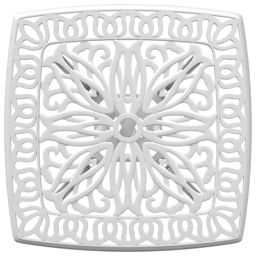Tuintafel 53x53x53 cm gietaluminium wit