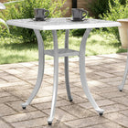 Tuintafel 53x53x53 cm gietaluminium wit